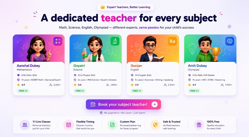 A dedicated teacher for every subject